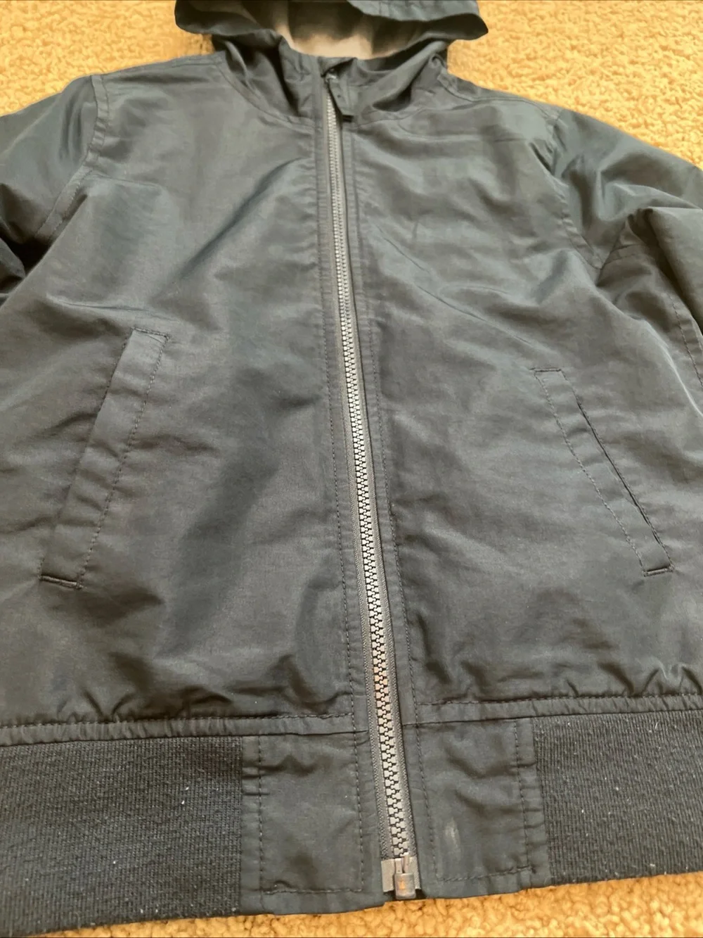 Children’s Place Boys Navy Blue Hooded Full Zip Windbreaker Jacket Size Medium